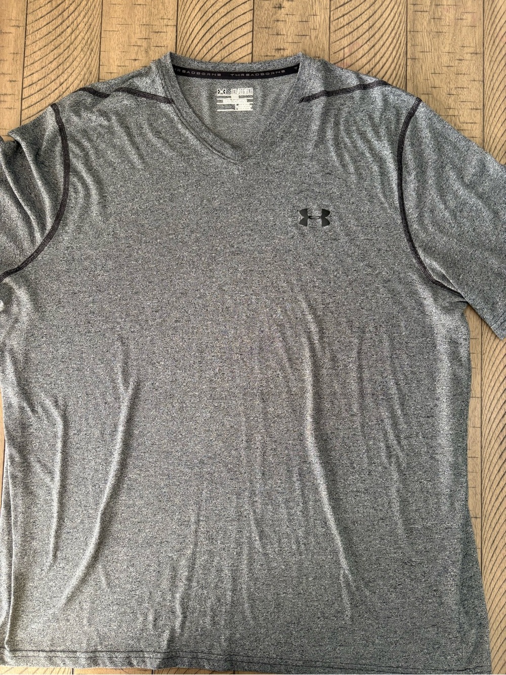 Under Armour Gray Heather Short Sleeve V-Neck Performance Tee